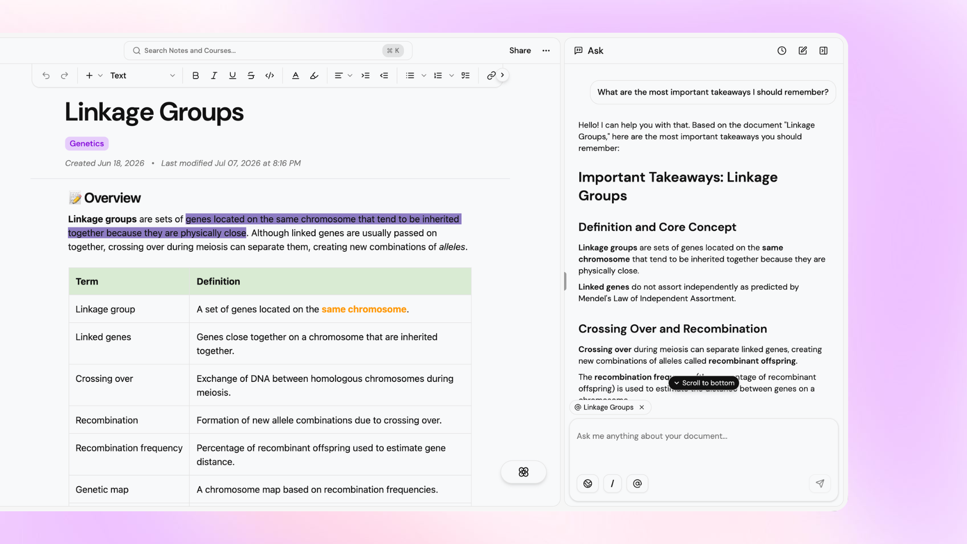 Lurna AI Assistant example